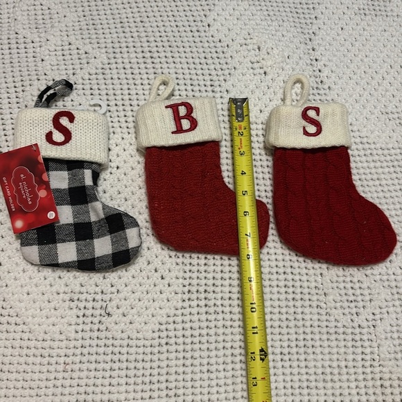 Mini Cable Knit Sweater Stockings (2) One Plaid - Picture 2 of 5